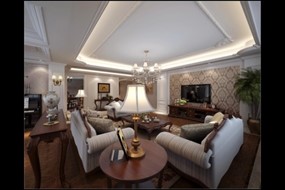 欧式客厅家装模型设计